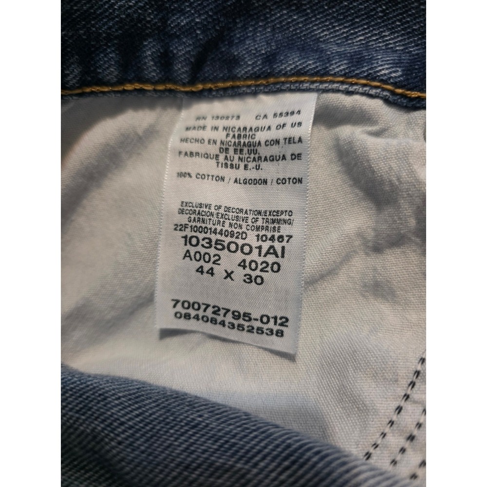 Wrangler Rugged Wear Mens Jeans 44x30 Blue Denim Relaxed Fit Straight Leg - Picture 4 of 9